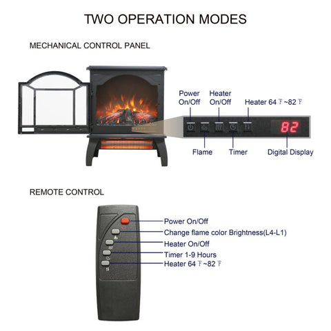 18-Inch 3D Flame Electric Fireplace