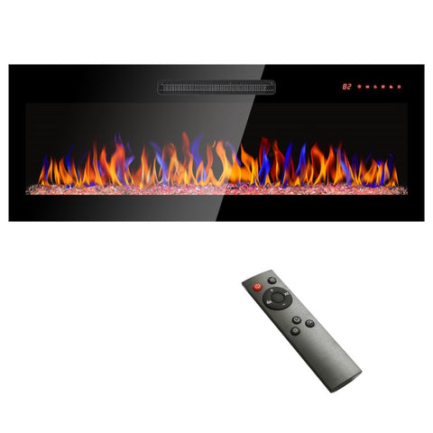 50, 60-Inch Built-In And Wall-Mounted Electric Fireplaces