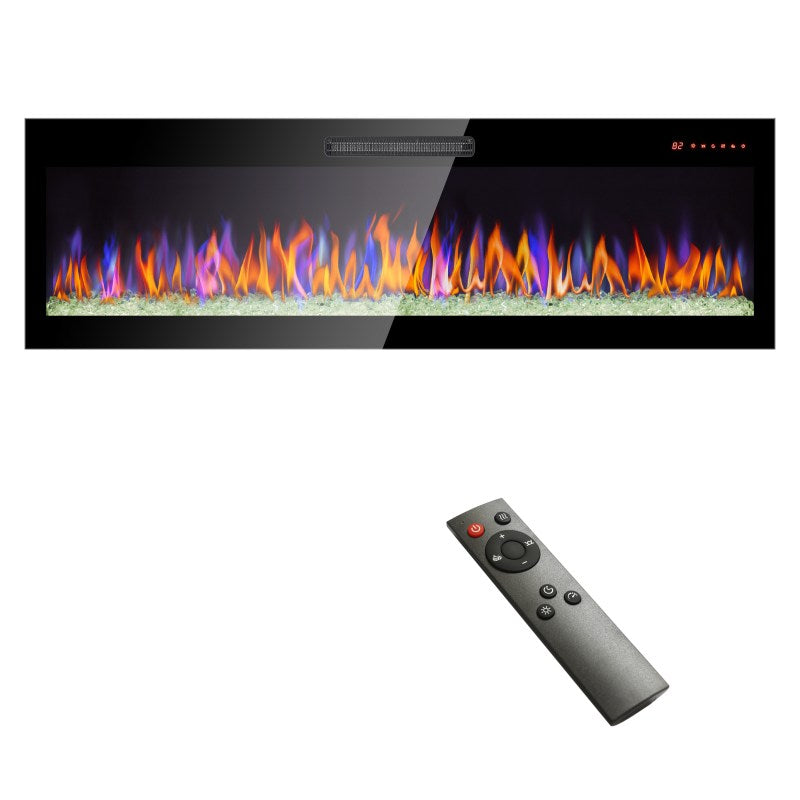 50, 60-Inch Built-In And Wall-Mounted Electric Fireplaces